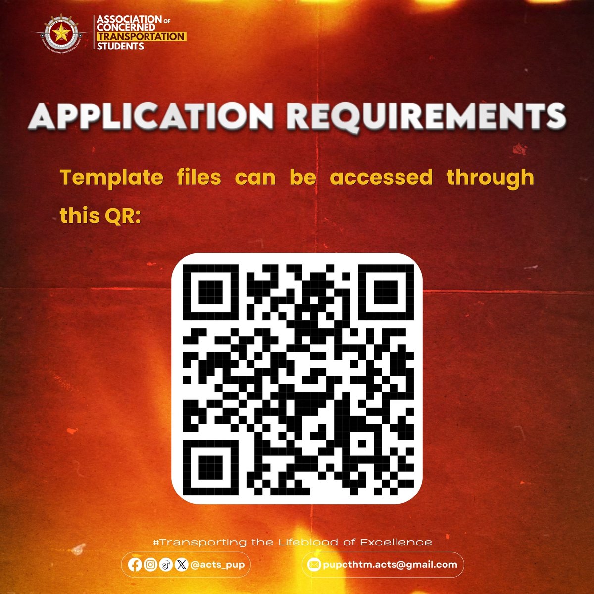 acts_pup's tweet photo. Read the instructions below and scan the QR code to apply.
#CTHTM #ACTS #BSTRM #BSTMTRTM #PUPACTS #TransportingTheLifebloodOfExcellence https://t.co/r4RRTYKX6x