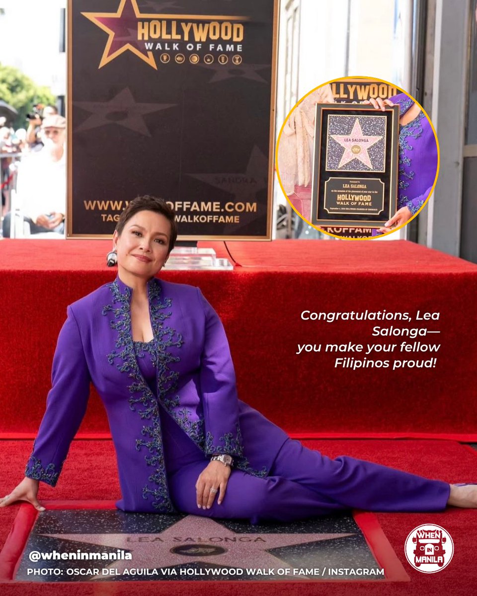 WhenInManila's tweet photo. Congratulations, Lea Salonga—you make your fellow Filipinos proud! ❤️ https://t.co/fXwSYn6hSD