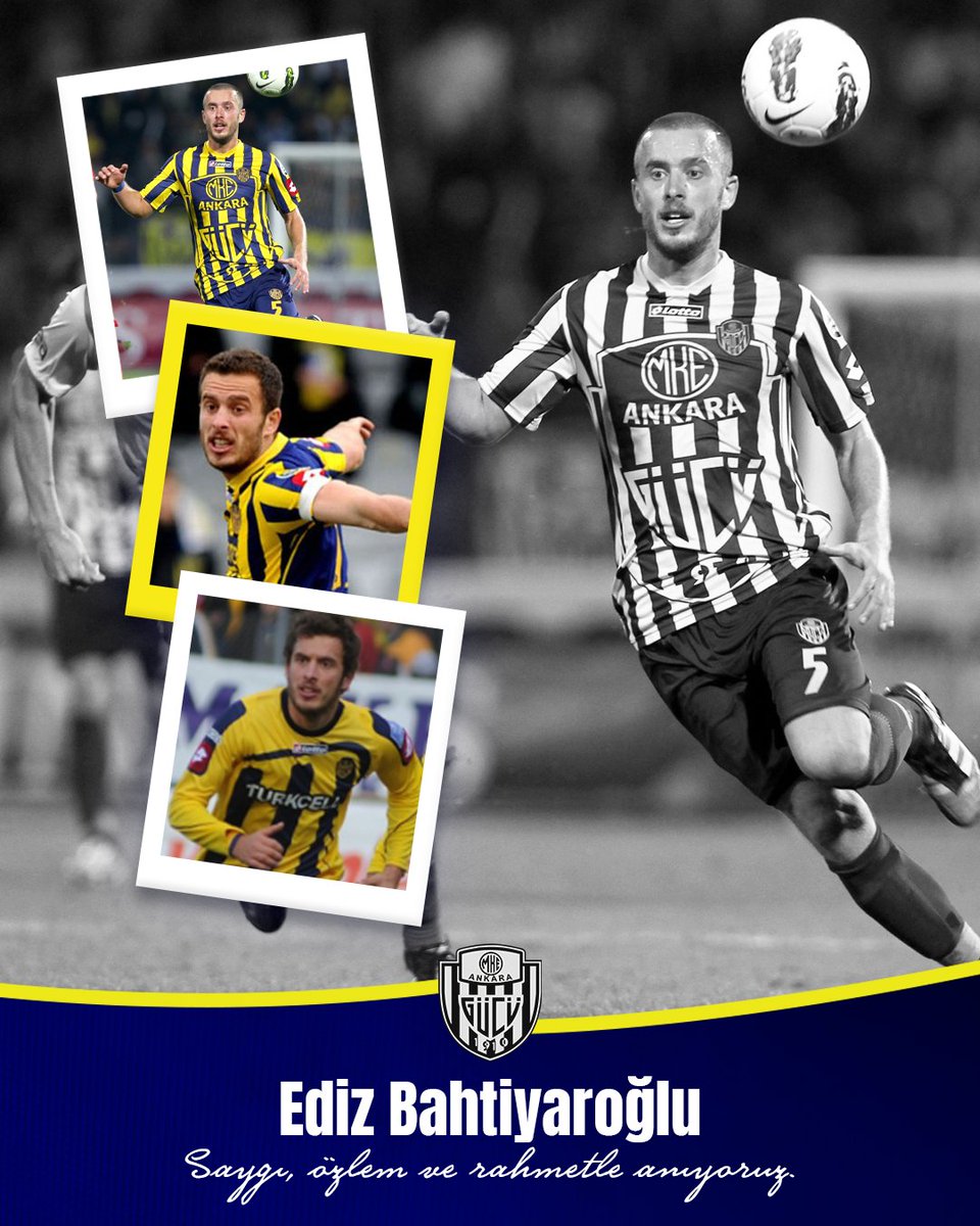 Ankaragucu's tweet photo. Kanatlanıp uçtuğun yerde Bahtiyar ol.

Vefatının 14. yılında, formamızı onurla terleten Ediz Bahtiyaroğlu’nu saygı, özlem ve rahmetle anıyoruz. https://t.co/YPbtouEaTN