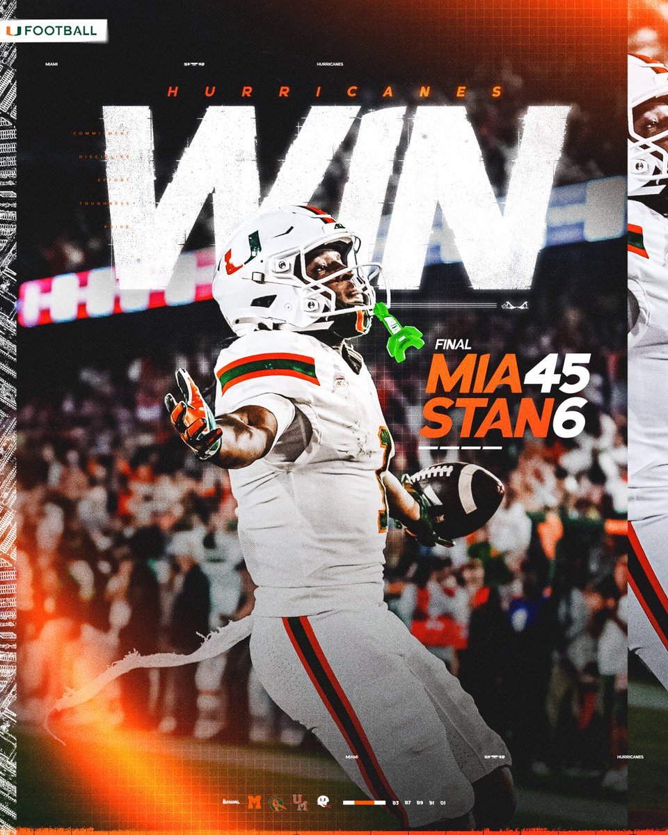 CanesFootball's tweet photo. 1-0 ✅ https://t.co/Uijhw7IYxq