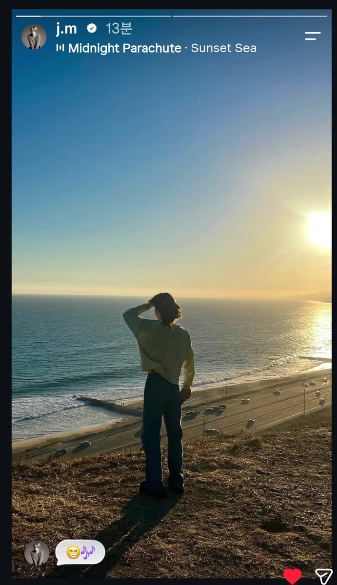 JIMIN_RECORD13's tweet photo. 2026.9.5 지민 인스타그램 스토리

바다와 노을과 지민 그리고 🌛🌔🌕🌖🌜

🤯🫠❤️‍🔥

#JIMIN #지민 https://t.co/yUhH98jbrk