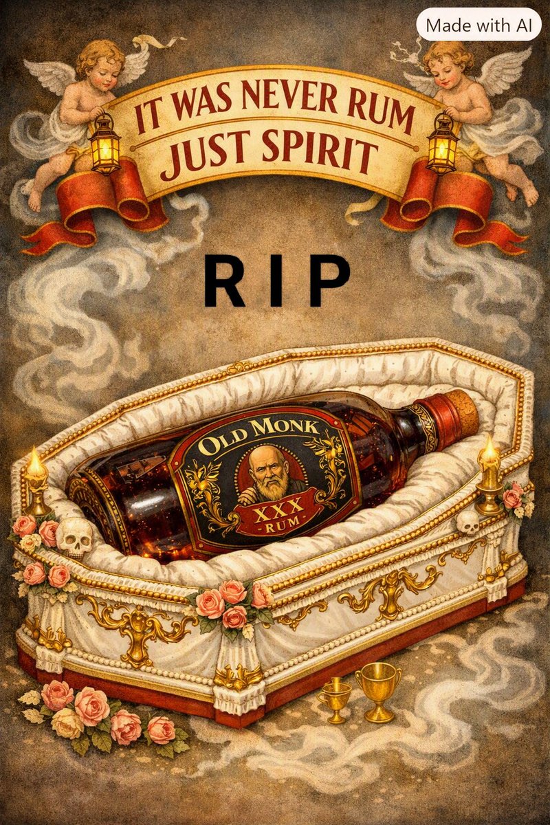 radnusnajar's tweet photo. @babubasu It breaks my heart that it is only now, when I am myself an Old Monk, that I have come to know about this gross cheating😭😭 https://t.co/9D18QfWmY2