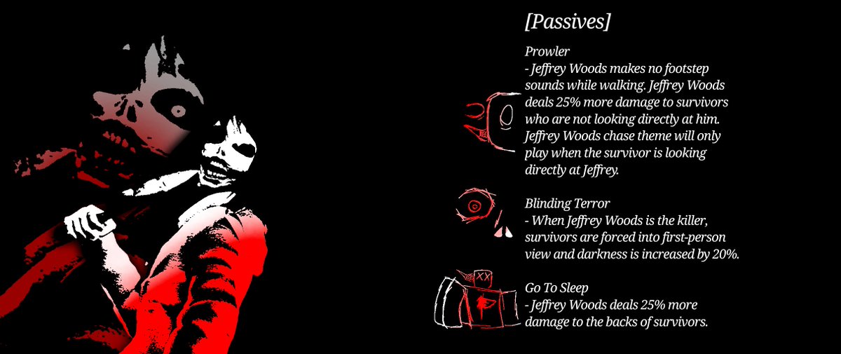 CamiloLeli91821's tweet photo. My take on Jeffrey Woods moveset for recode!
Go see my other retakes on monsters or gameplay aspects of pc2 and also give me opinions please!
#jeffthekiller #pc2 #pillarchase2 #pillarchase #roblox https://t.co/X0fjd8JMSL