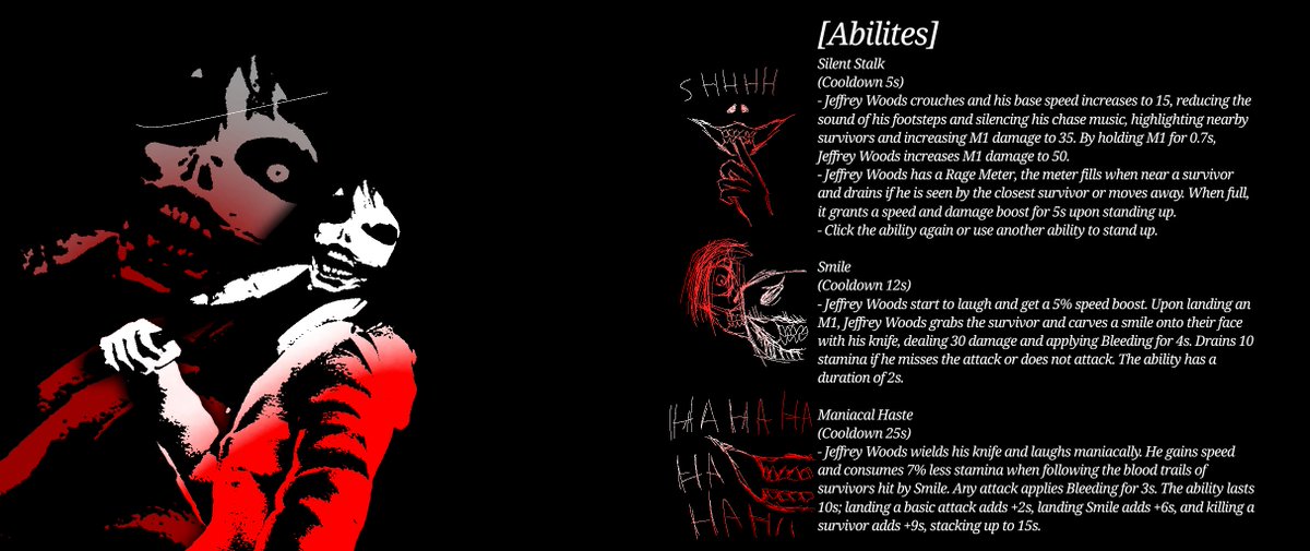 CamiloLeli91821's tweet photo. My take on Jeffrey Woods moveset for recode!
Go see my other retakes on monsters or gameplay aspects of pc2 and also give me opinions please!
#jeffthekiller #pc2 #pillarchase2 #pillarchase #roblox https://t.co/X0fjd8JMSL