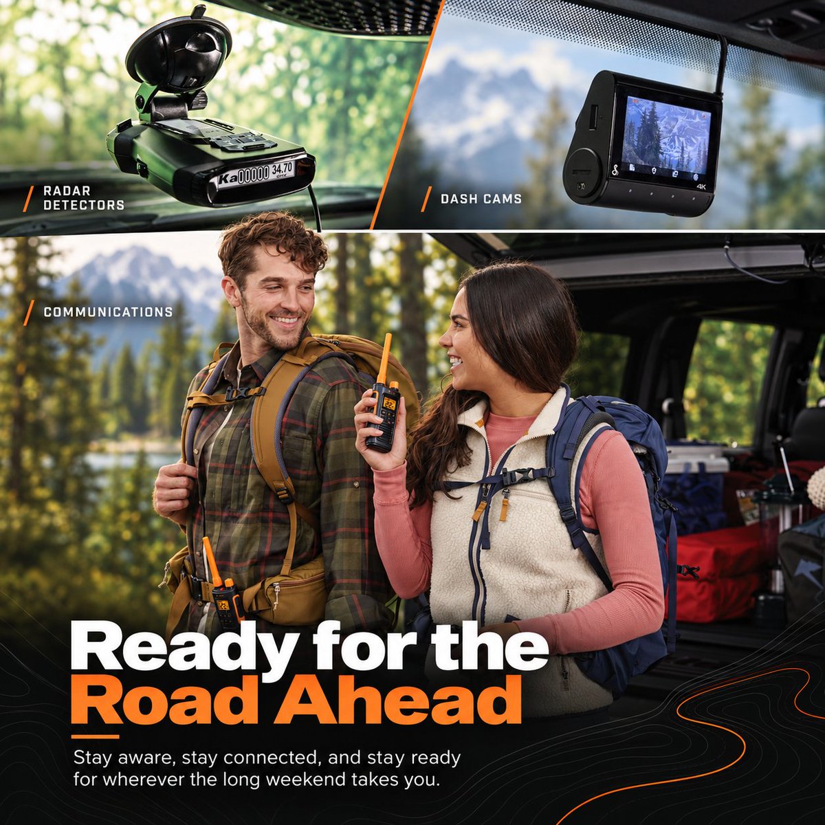 CobraElectronic's tweet photo. Happy Labor Day weekend from Cobra! Planning a getaway? We are here to keep you connected and prepared, from the windshield to the trailhead. https://t.co/2Dssx2HQrV