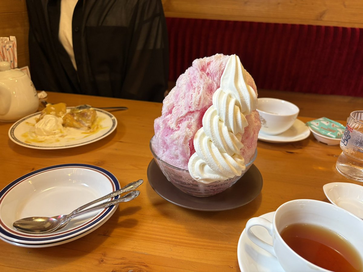 R_L_T_A's tweet photo. わいはかき氷のミニを頼んだはずなんだ��メダ珈琲よ... https://t.co/y6451c8Op9