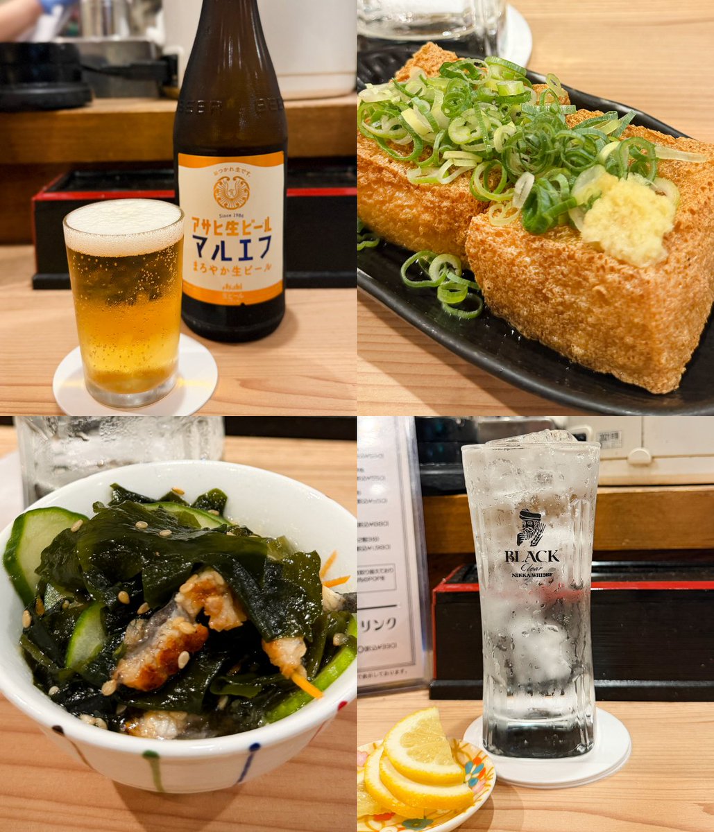 1000bero_net's tweet photo. 大阪・天王寺で朝8時から飲める居酒屋。

魚料理が豊富でおつまみは280円から。この日おすすめの真鯛の活造りは、弾力があって噛むほどに甘いし、うざくや手作り厚揚げもおいしくてお酒が止まらない。もっとここで飲んでいたくなる。

📍天王寺「恵美寿屋」
https://t.co/9IK3KUxzv9 https://t.co/5H4lynf1j8