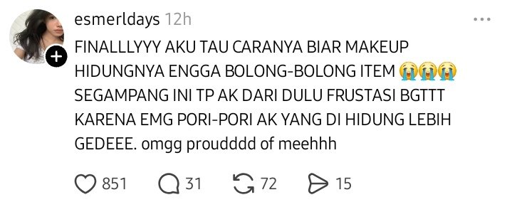 zaellacart's tweet photo. OMG KAAAK akan aku ikuti tipsmu biar MAKE UP NGGAK BOLONG LAGI 😭😭 https://t.co/F6jstao4ms