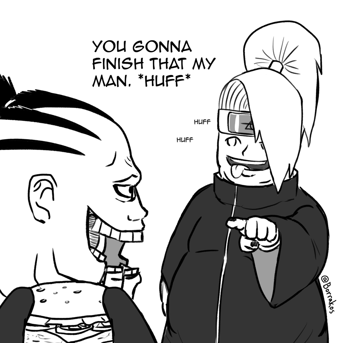 Borrakos's tweet photo. inside joke 

#Naruto #NarutoShippūden #Deidara #Akatsuki https://t.co/QBDoMNUnow