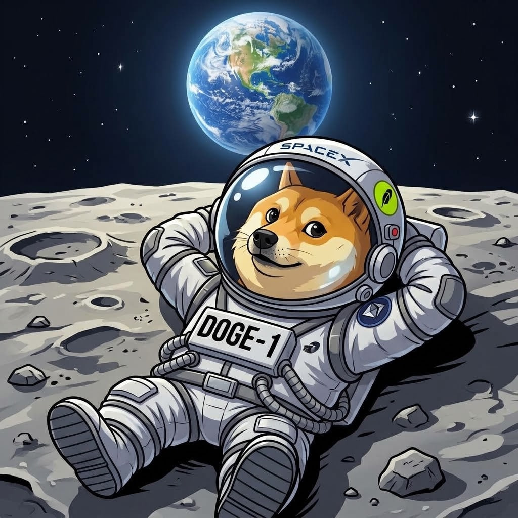 Doge1SPCX's tweet photo. The stars look better way up here. Don't forget to give yourself some time to relax. The moon isn't going anywhere.

Doge-1 Words of Wisdom Entry: 01 https://t.co/b5FmqSIAE6
