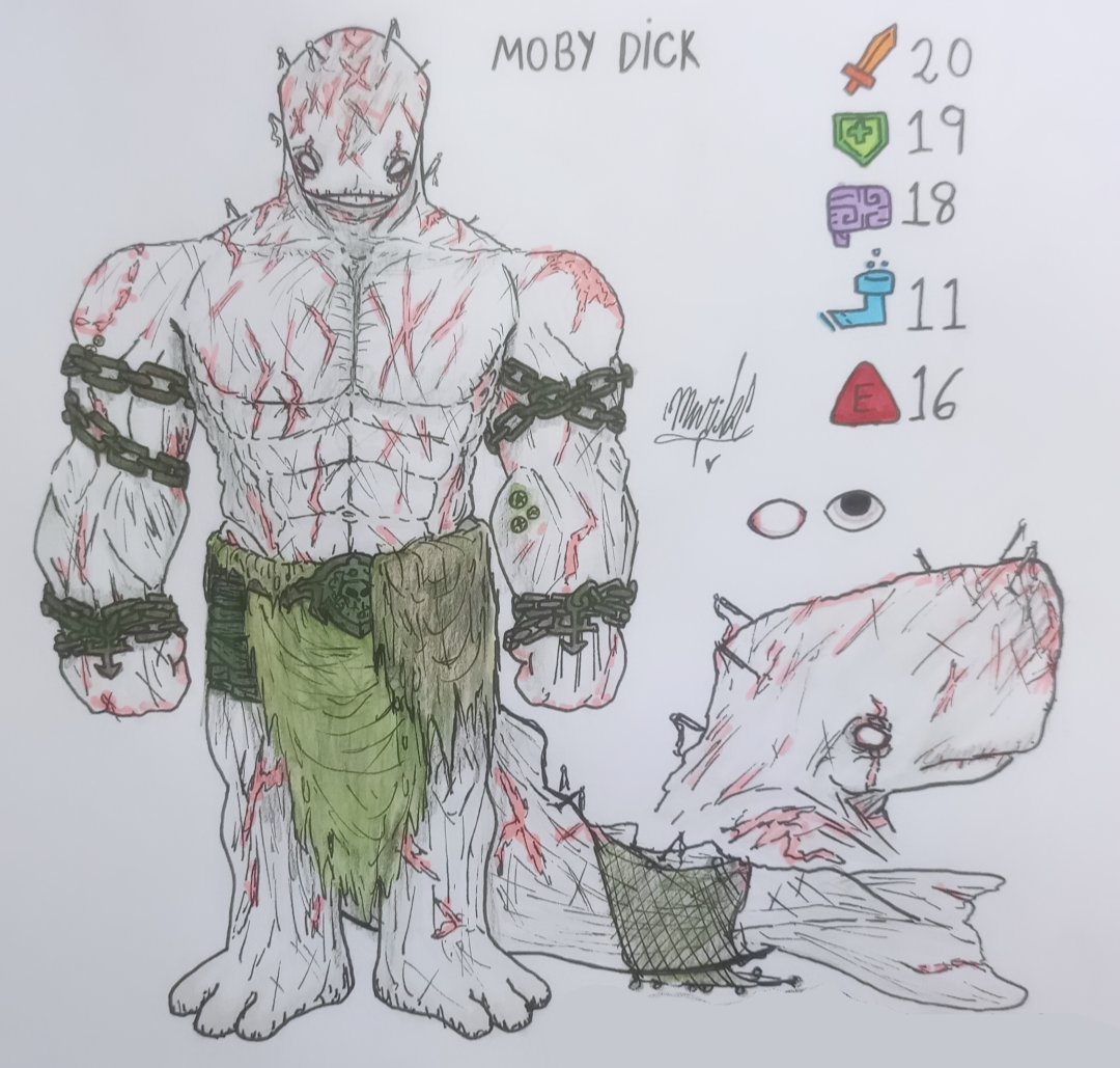 Muri_the_fox's tweet photo. ⚓🌊Moby Dick🌊⚓

Fiz um personagem passeando num vídeo que vi no canal do criador @nomadeboxx sobre desenhar criaturas do mar como personagens num jogo de luta de cartas.

Então para aproveitar fiz isso saindo de minha ária de conforto e fiz uma carta ou Boss.
Espero que gostem https://t.co/0gYcJHhby0