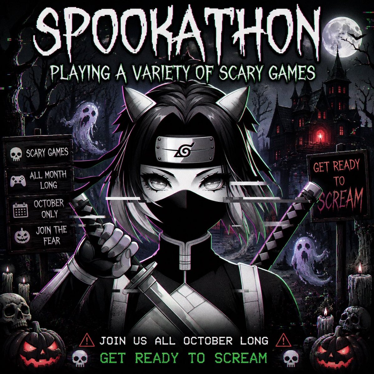 iCryptic137's tweet photo. This year I am doing something different for Halloween Season 🎃
All month long in October, I will be playing a variety of spooky games. I get scared easily, so there’ll be lots and lots of screams 👻
Ready to get your spook on?
#twitchstreamer #spookathon #gamingcommunity https://t.co/9qpBgczYMA