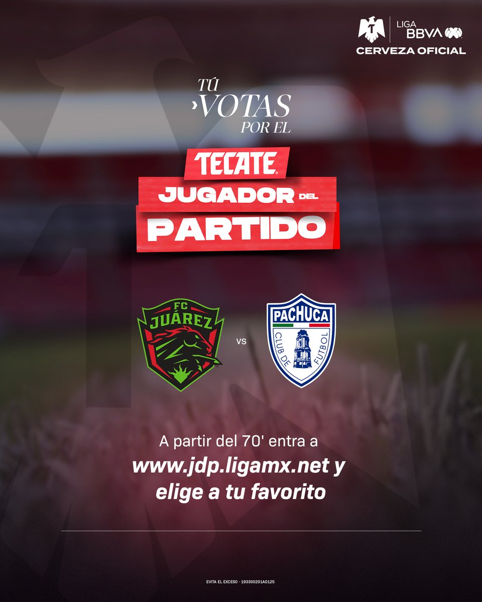LigaBBVAMX's tweet photo. ¡Es tu momento! 🗳️🫵

Vota por el #TecateJugadorDelPartido aquí: https://t.co/tzQtydD7oI

Tienes hasta el 90' para participar.

#TecatePorTi | @CervezaTecate | #J7 | #AP26 | #JUAPAC https://t.co/eoVjFGR0gT