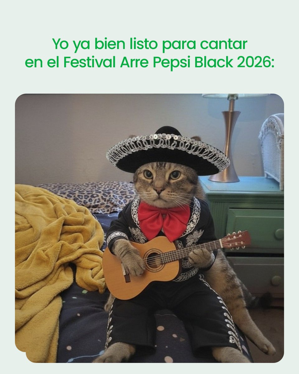 VivaAerobus's tweet photo. Desde hoy se empieza a afinar la garganta para darle con todo mañana en el festival. ¿Con quien vas a cantar mañana? 🤠 🎤 
#VivaArrePepsiBlack #festival #viajeros #musica #VivaVolar https://t.co/KWvpkn73YW