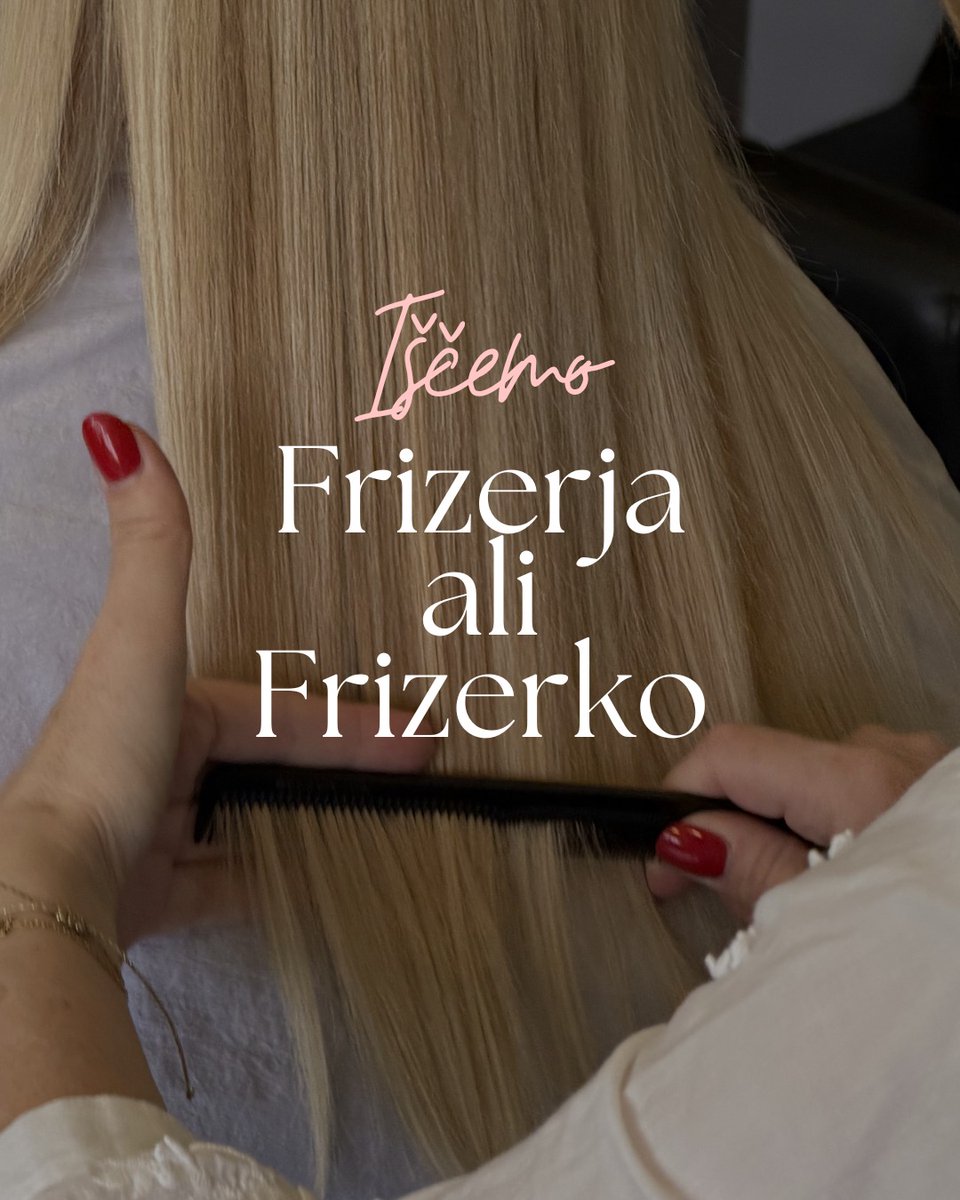 assoonn's tweet photo. Iščemo frizerja ali frizerko za polni delovni čas. Ponujamo redno plačilo, pozitivno ekipo, izobraževanja in razvoj. Če rad/a ustvarjaš zadovoljstvo strank, se nam oglasi. https://t.co/utUMAAcjGh