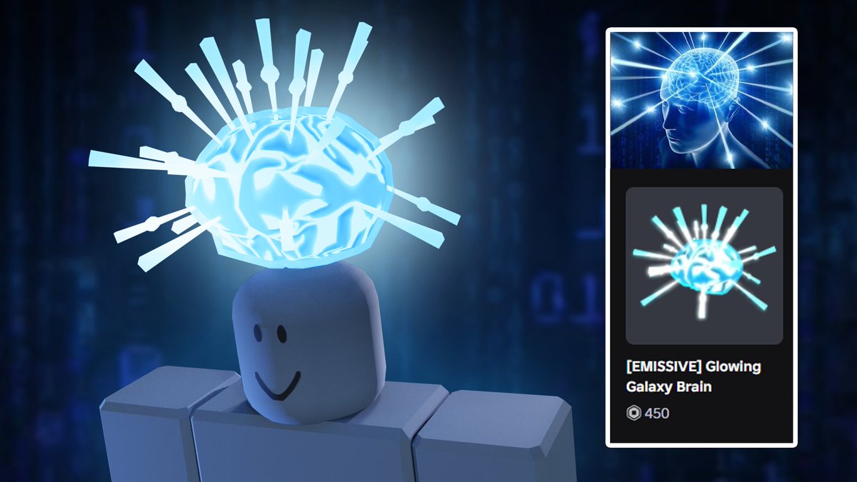 JAAZIAR_'s tweet photo. Just published the Glowing Galaxy Brain in the Catalog. Get it now!
 
YOU DIDN'T HAVE TO CUT ME OFF! 
https://t.co/vWGcJW40FO

#Roblox #RobloxDev #RobloxUGC https://t.co/h1VHRxfXHC