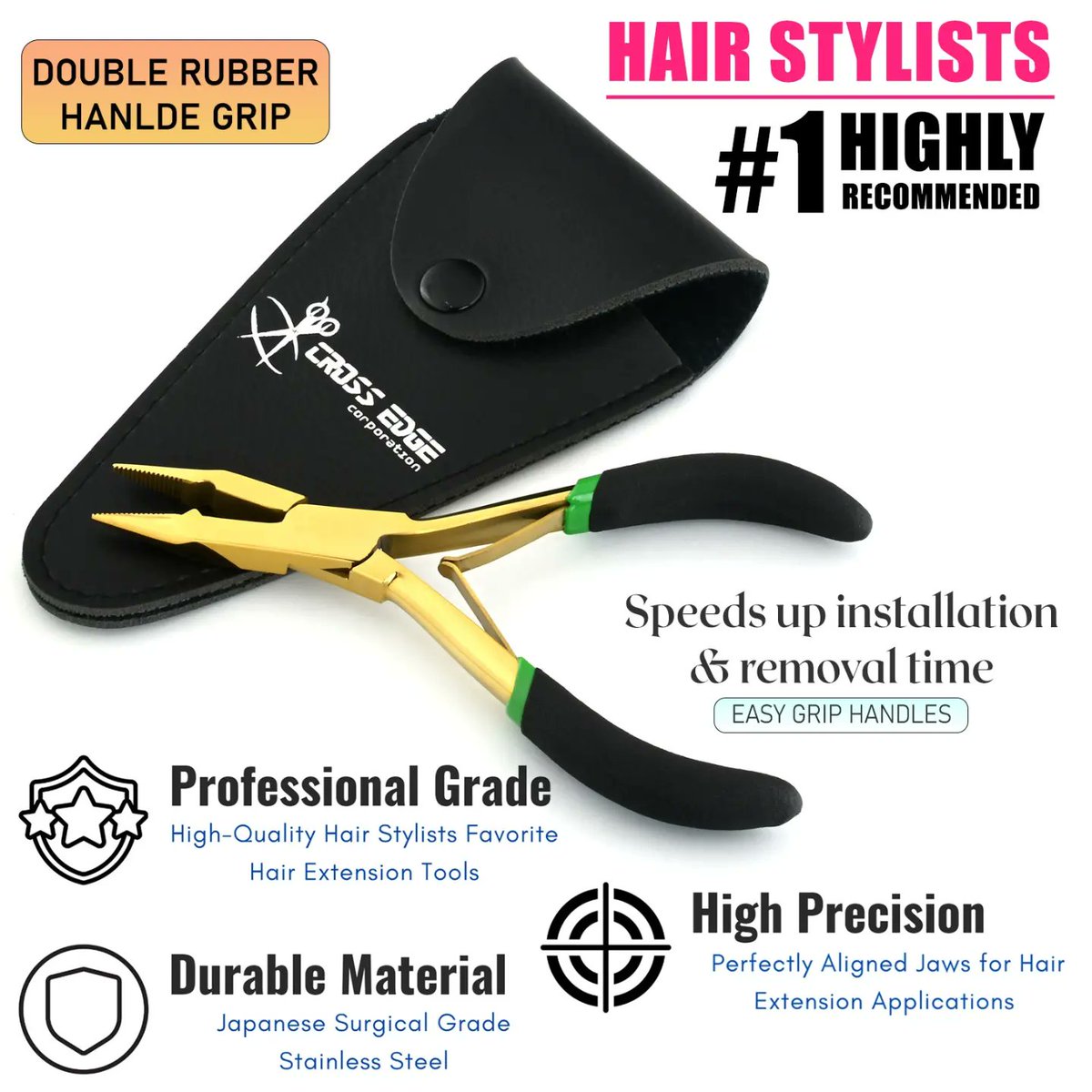 DremaNeubert's tweet photo. Add style to your toolkit with our GOLD micro bead application pliers. Featuring a comfortable grip and sleek black pouch, they deliver flawless hair extension applications. DM or WhatsApp us for our wholesale catalog. https://t.co/LD8SdOaJ7Z