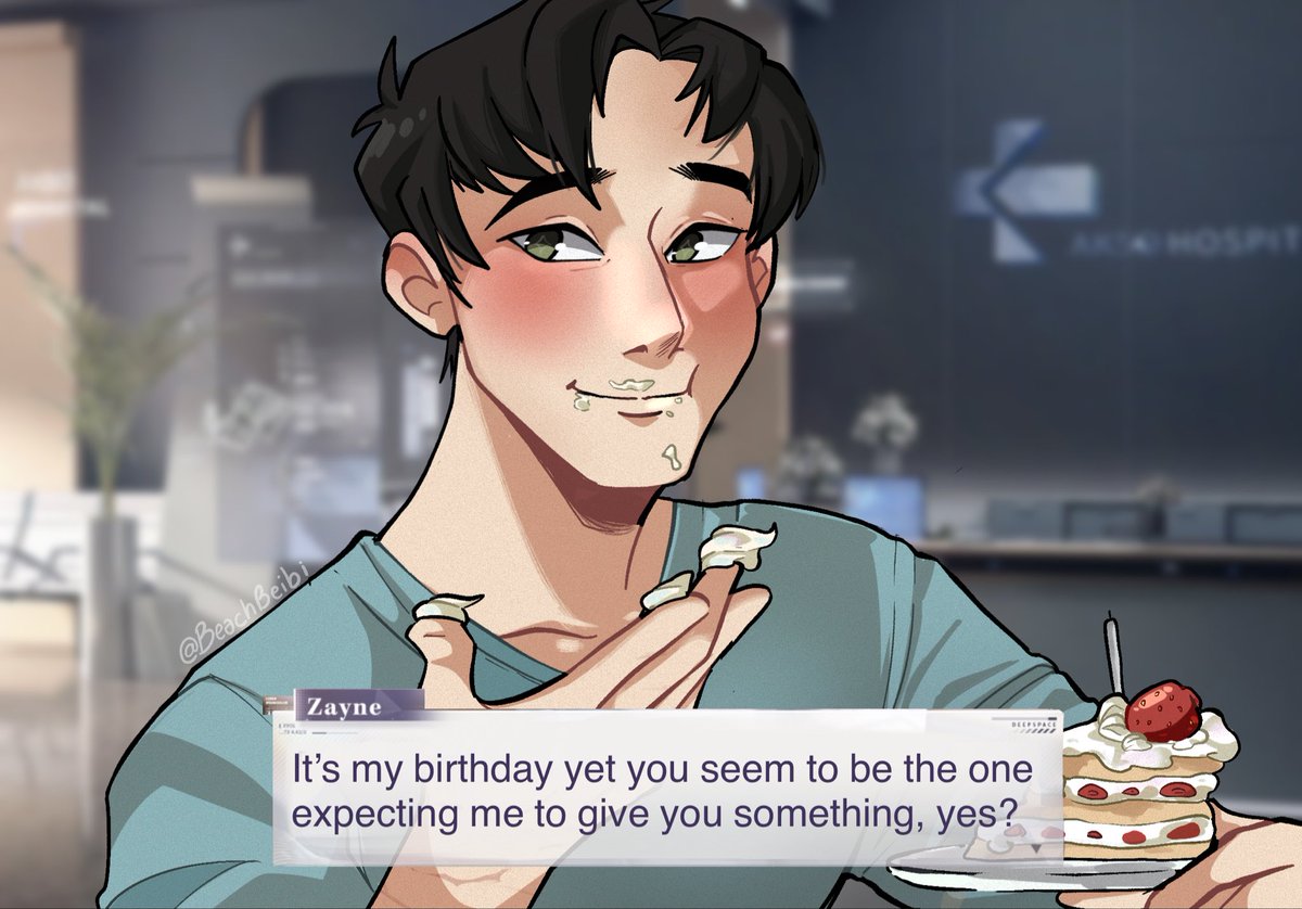 BeachBeibi's tweet photo. Workaholic boyfriend who is on call in the OR during his birthday and stubborn girlfriend who is getting that 30 yo his birthday cake no matter what 
Happy Birthday, Zayne 🎂
#Zayne #loveanddeepspace https://t.co/8T2uSTfCgW