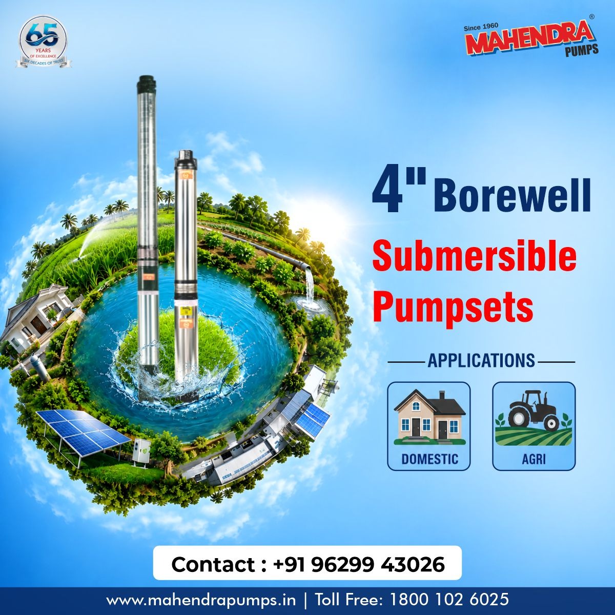 Mahendrapump's tweet photo. @mahendrapumps 
💧 Reliable Water. Powerful Performance.

Mahendra Pumps 4" Borewell Submersible Pumpsets are designed for dependable water pumping in Domestic &amp; Agricultural applications.

🌱 Efficient • Durable • Reliable
🇮🇳 65 Years of Excellence &amp; Trust https://t.co/gZ4B4Xknq4