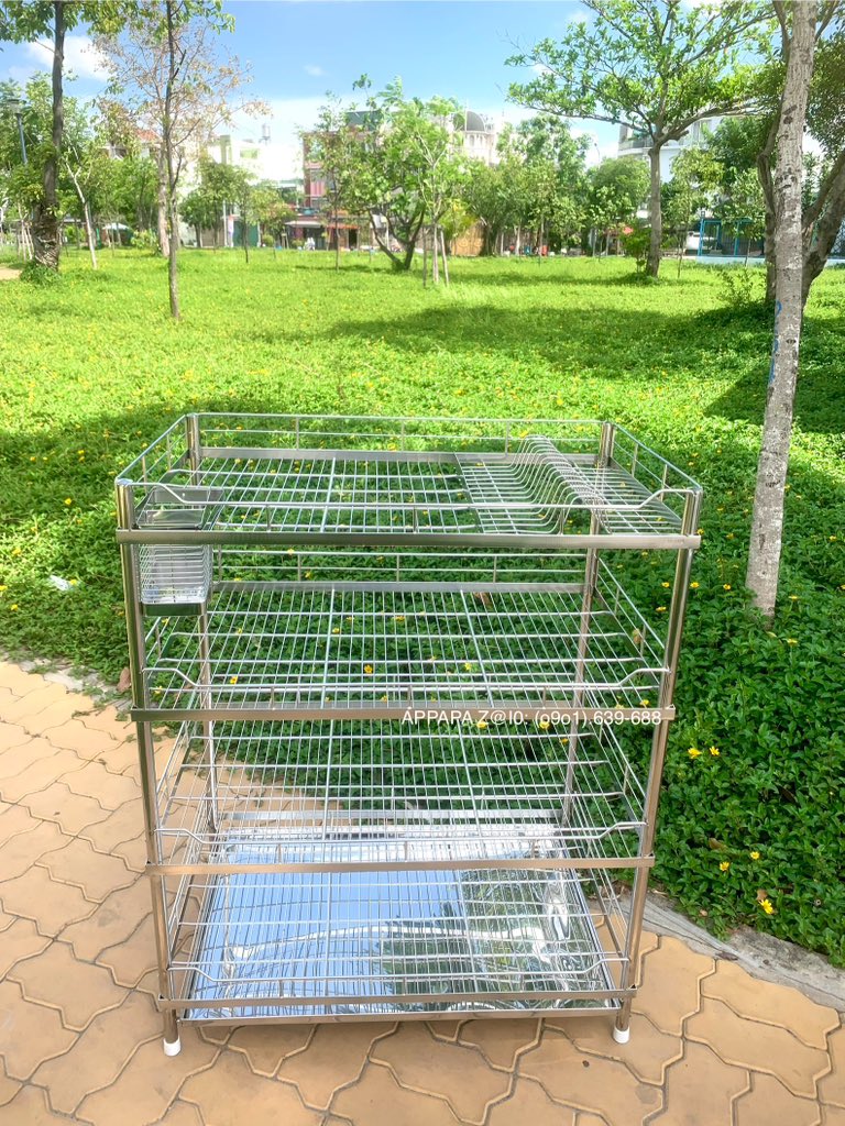 VnAppapa's tweet photo. Kệ inox 304 Đứng 4 tầng Có khay hứng nước Đũa 2 rời Dài 80cm R50 C100cm để ly chén bát đĩa thớt bếp Giao mọi miền #appapa #keinox304 #kechenbat #khay https://t.co/n7ncFuvjtB