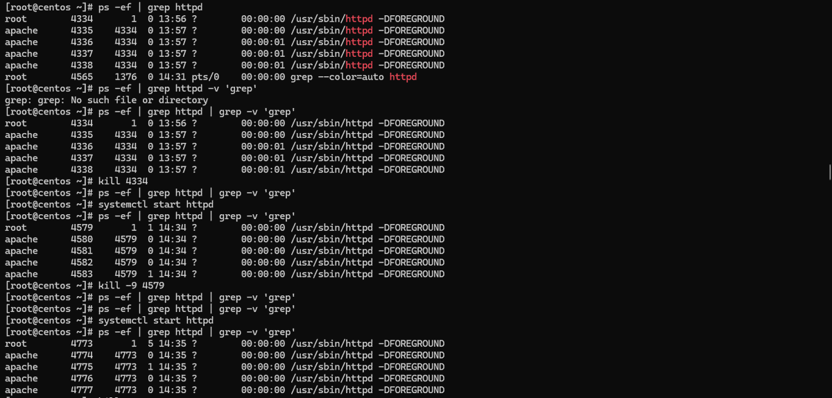 AnthonyNebenmor's tweet photo. Progress in my DevOps journey: rounded up Processes.

ps -ef, kill vs kill -9, PID/PPID, orphans and zombies, watching httpd processes spawn, die, and restart in real time.

#BuildInPublic #DevOps #Linux https://t.co/1nFuHChQNf