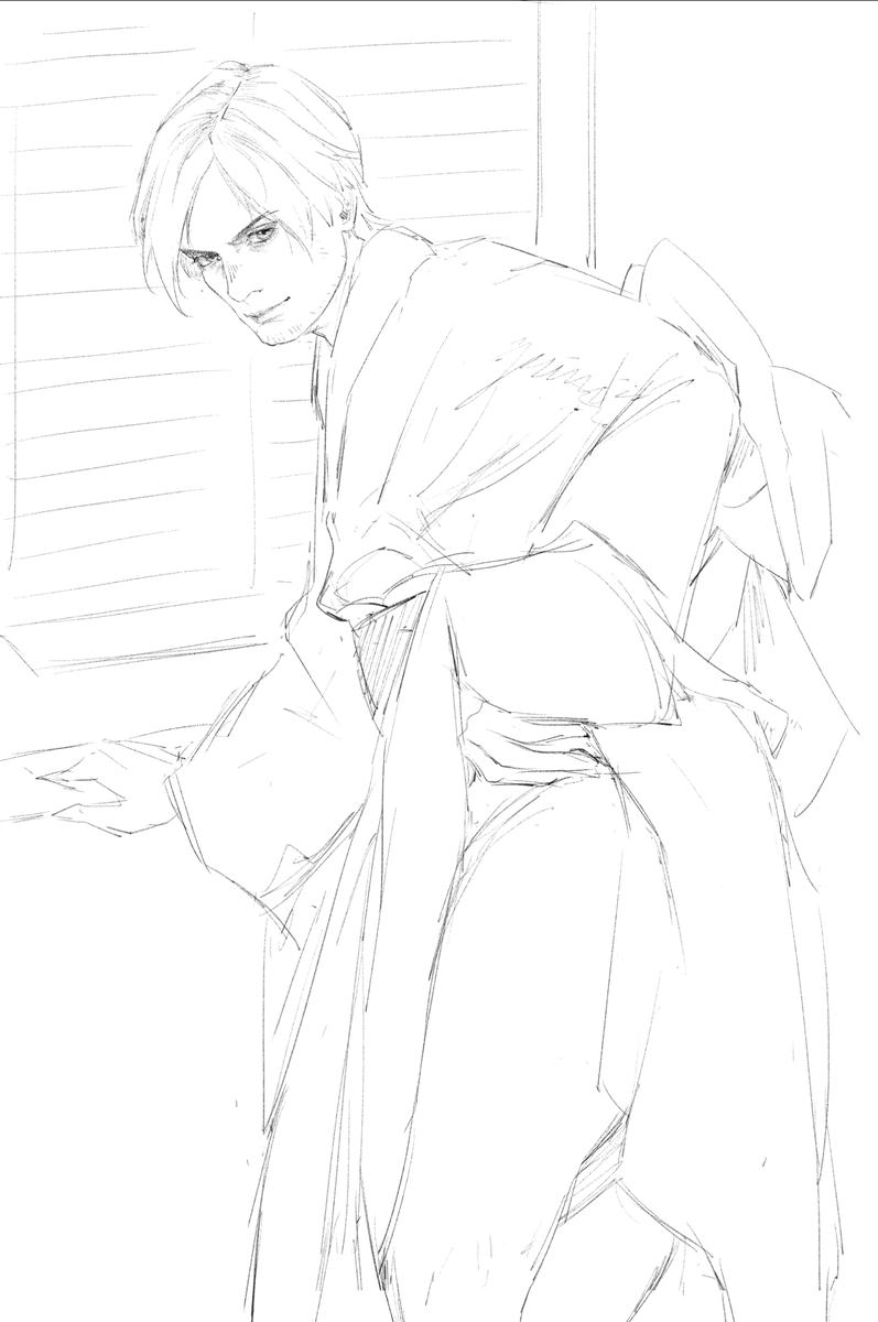 AveMaterD_'s tweet photo. Kimono for re6 Leon🥰 https://t.co/EaVX8G9QX7