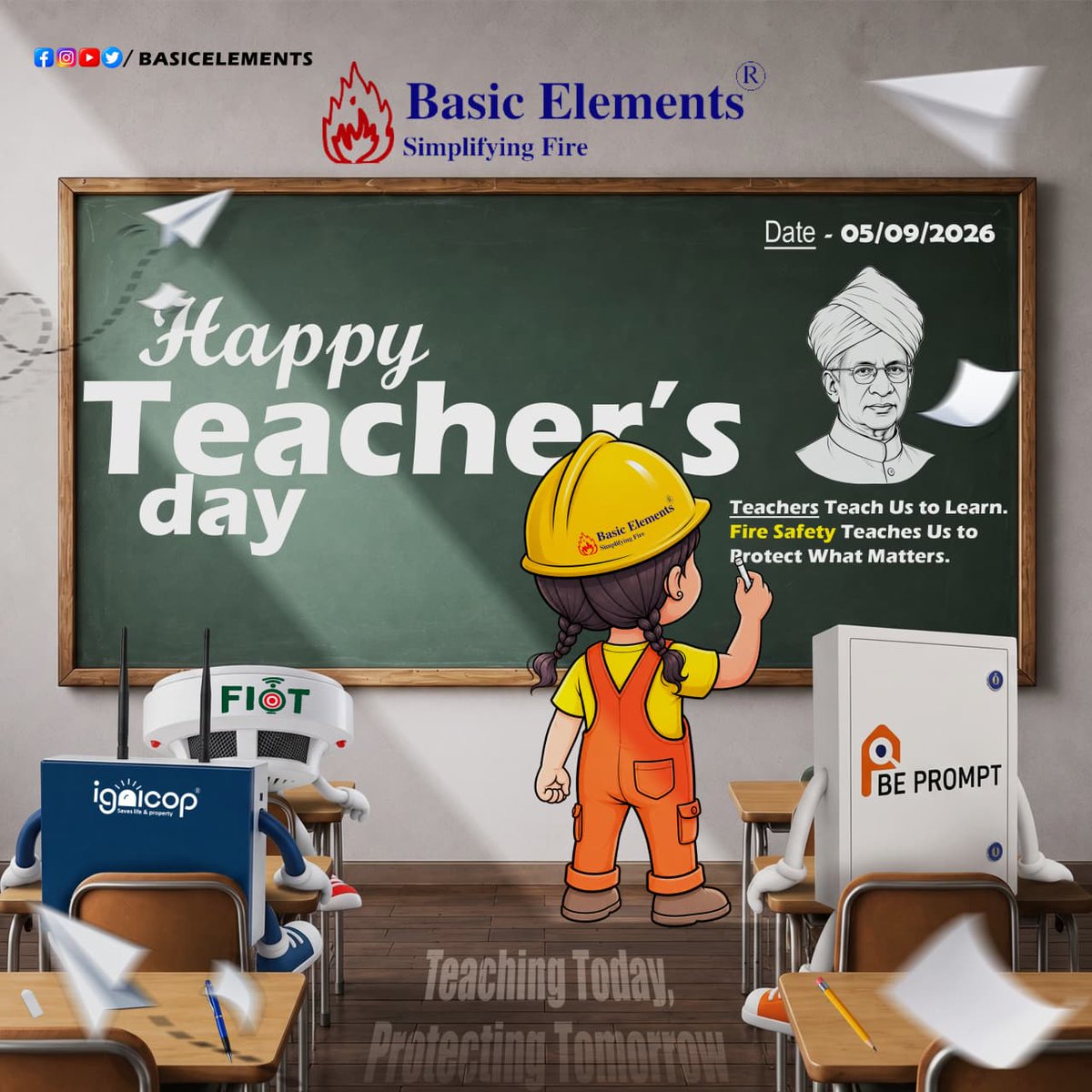 SimplifyingFire's tweet photo. Happy Teacher’s Day!

Teachers teach us to learn. Fire safety teaches us to protect what matters.

Teaching Today. Protecting Tomorrow.

#HappyTeachersDay #FireSafety #SafetyFirst #BasicElements https://t.co/JcST43LWNa