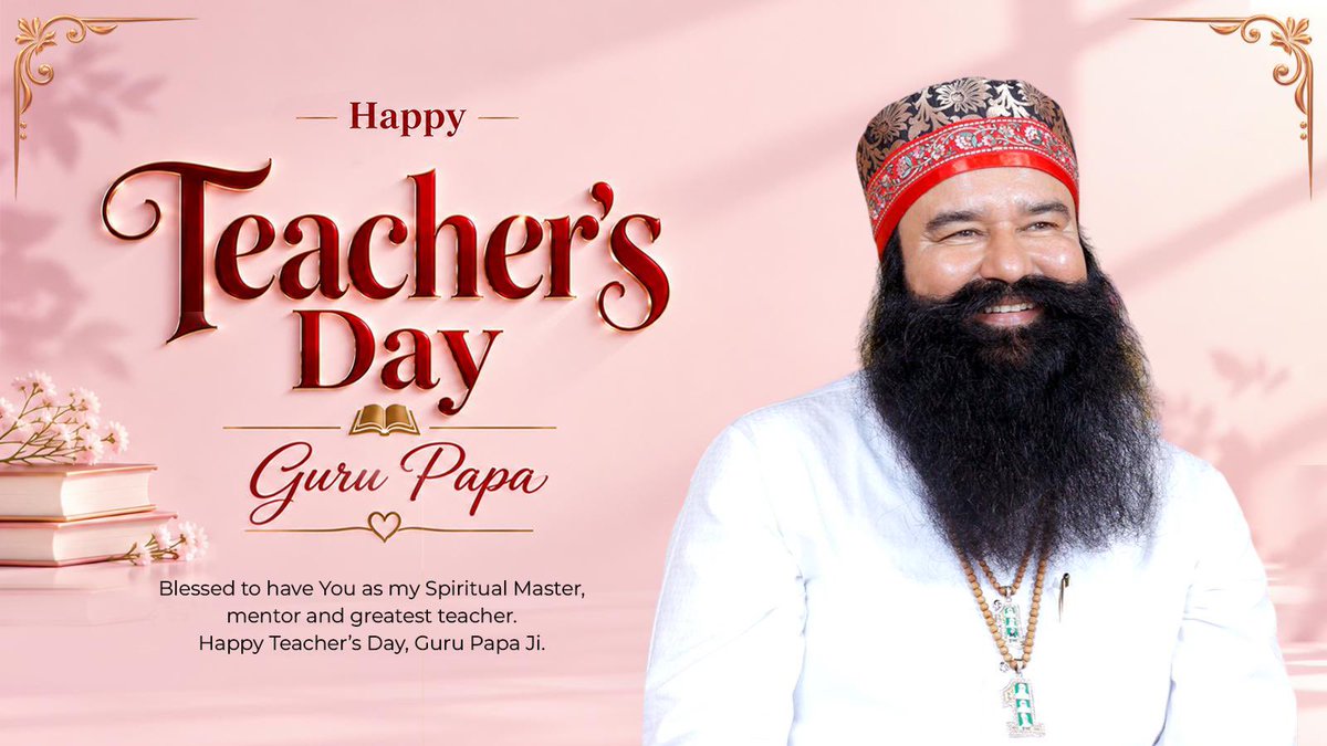 insan_honey's tweet photo. आप वो ज्ञान का समुन्द्र, प्रेरणा के स्त्रोत और मार्गदर्शक हो, जिन्होंने दुनियावी ज्ञान और सफलता के साथ ही हमें संस्कार, संस्कृति व आत्मिक ज्ञान के मार्ग पर भी अग्रसर किया।
र���ष्ट्रीय शिक्षक दिवस पर आपके चरणों में कोटि कोटि नमन, गुरु पापा जी। https://t.co/Kw2DsabZ89