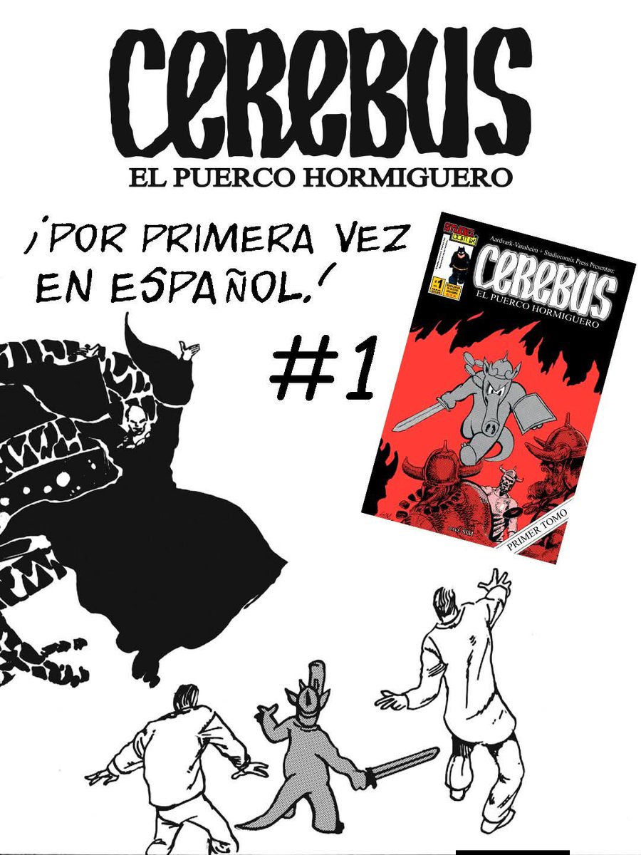Spike_Valentine's tweet photo. El cómic de #DaveSim en el cual colaboré como editor de copy en la adaptación.
Pronto será la presentación para que adquieran su copia de este clásico de los cómics independientes de la industria americana. #Cerebus @studiocomix #TelesforoEHilario https://t.co/i7xVzLjgEY