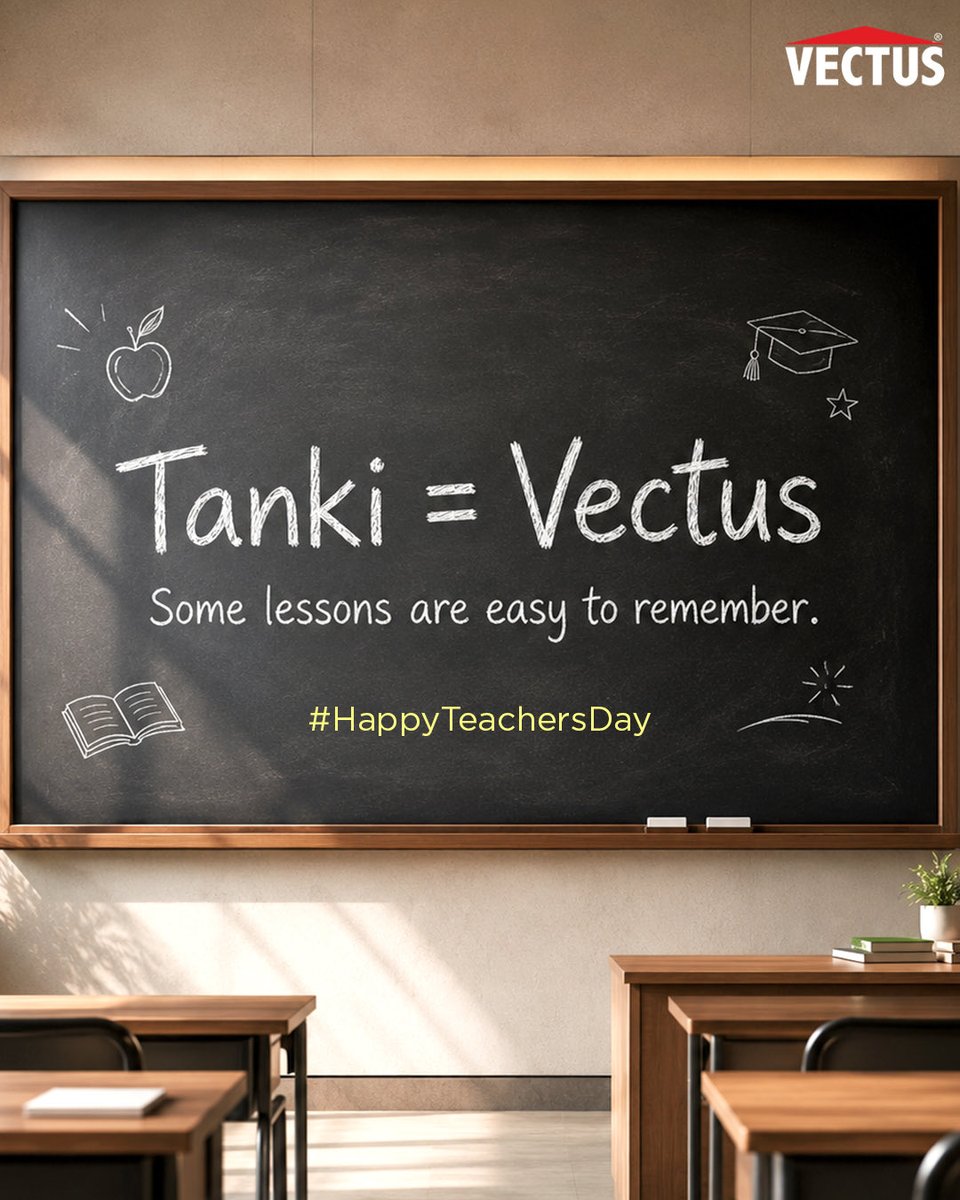 vectus_tanks's tweet photo. The best lessons are the ones you never have to revise.
Happy Teacher’s Day!
#Vectus #TeachersDay #Tanks #Topical https://t.co/jg5vKCOm3z