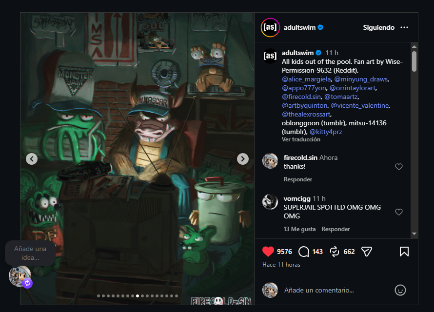 Firecold_sin's tweet photo. adult swim publico mi dibujo! https://t.co/gtuzRkP1IP