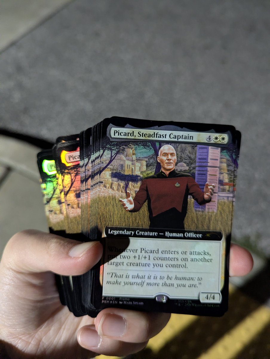 plasmarose15's tweet photo. Found a stack of these promos on the floor next to a trash can in the Regal theater after watching Halloween 
#magicthegathering #startrek #startrek60thanniversary #mtg #tcg https://t.co/XU1shZtYnd