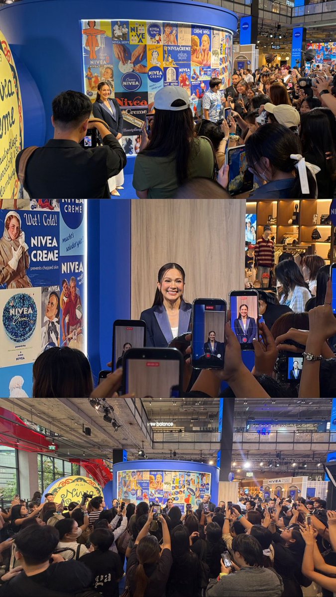 Kathaleeya's tweet photo. ขอบคุณน้องๆ ครม ทุกคนมากๆนะคะ ใจฟูกันเลยทีเดียว 🙏🏻🙇🏻‍♀️♥️🫶🏻 #NIVEA100ปีสัมผัสแห่งการดูแลผิว @NIVEA_Thailand https://t.co/CrJkb7Grq8