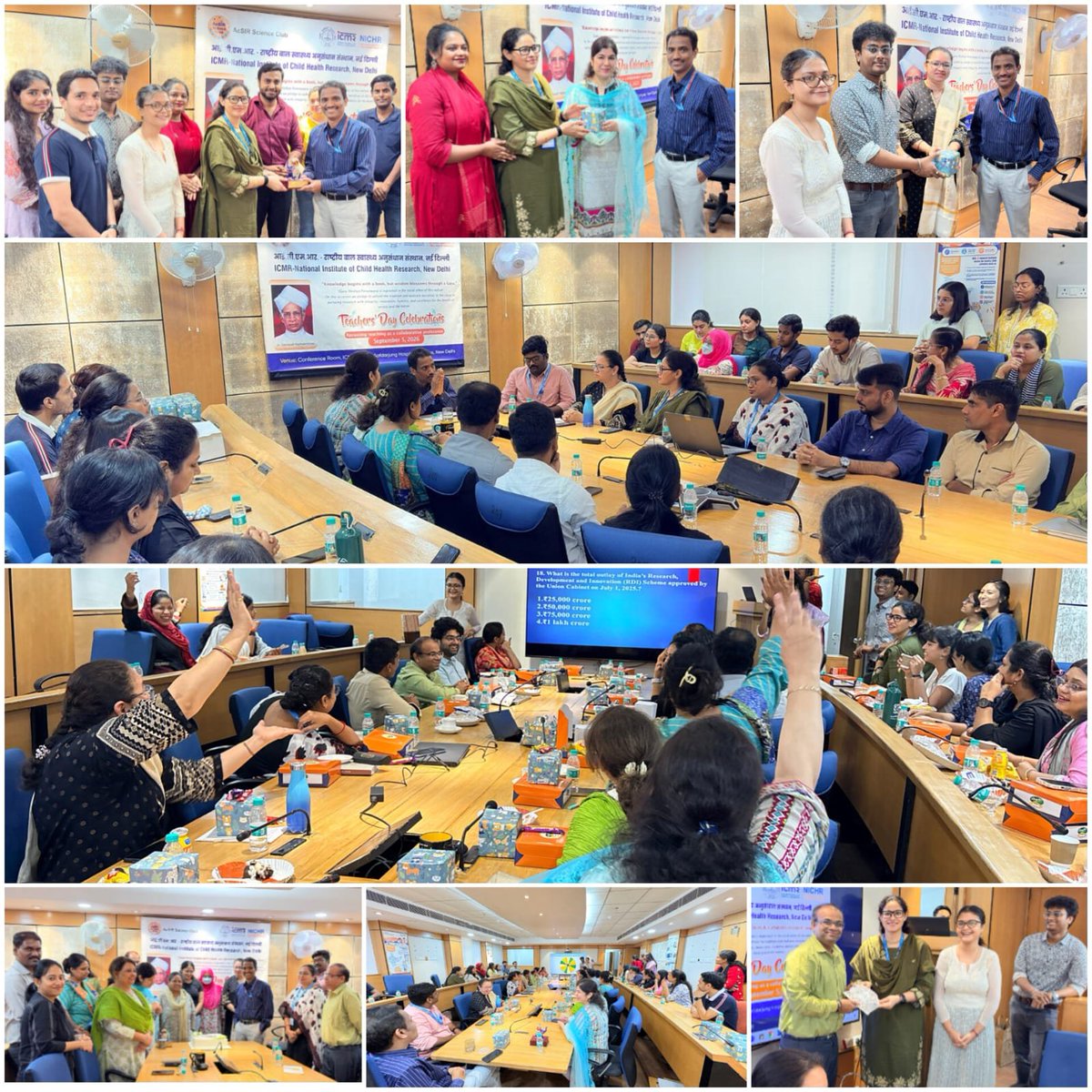 IcmrNichr's tweet photo. The AcSIR Science Club @IcmrNichr celebrated #TeachersDay2026 with great enthusiasm and heartfelt gratitude. A wonderful occasion to honour our teachers, guides, and mentors whose wisdom, encouragement, and inspiration continue to shape and guide us.
#AcSIR #ICMR https://t.co/dte6hg38Hw