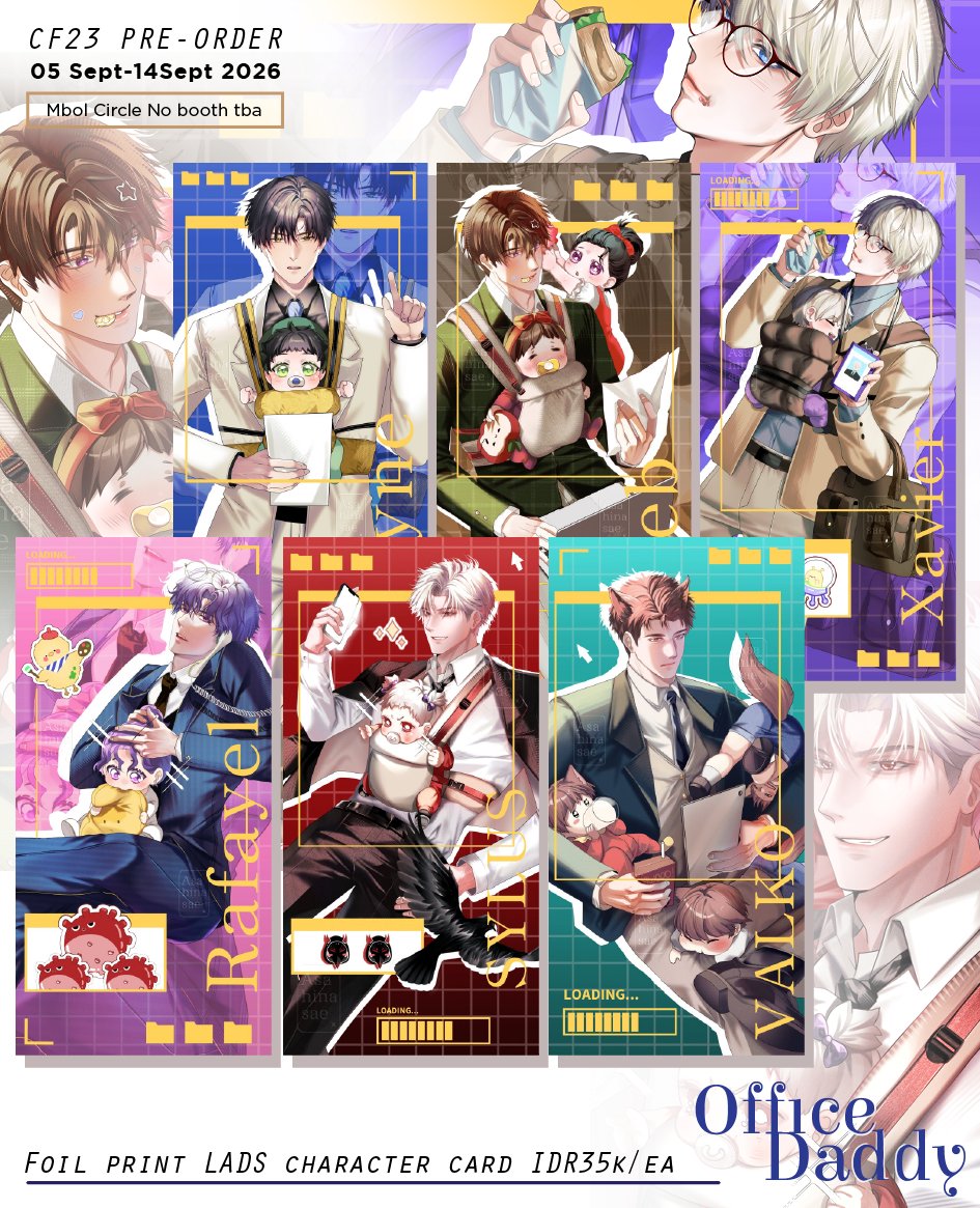 asahinasae's tweet photo. [✅&amp;🔄 are appreciated] 
Asahinasae's #CF23 LAST PRE-ORDER IS HERE!
🕒 : 5 September - 14 September 2026 
❓   : Pick-up, Mail order, Int'l order 
💭 : LADS, HSR, GI, WUWA, etc 
 #preorder #catalogcf23 #comifuro23 https://t.co/DQMYXFFzPU