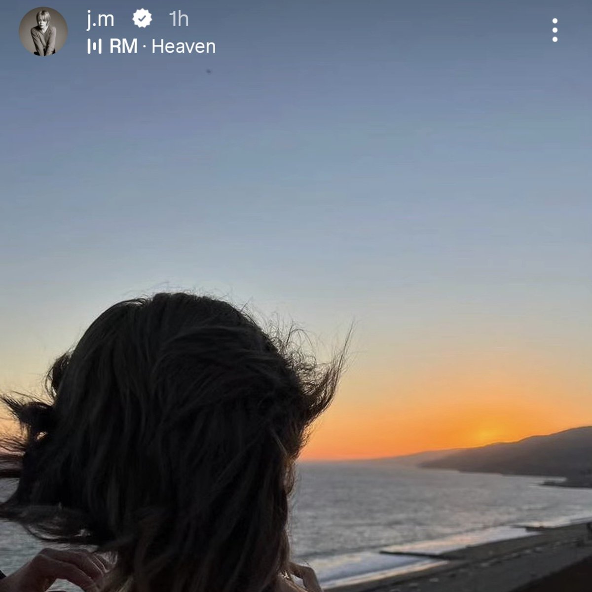 knjpagee's tweet photo. Jimin used 'Heaven' by RM in his ig story🥹 https://t.co/QLqC44mGe3