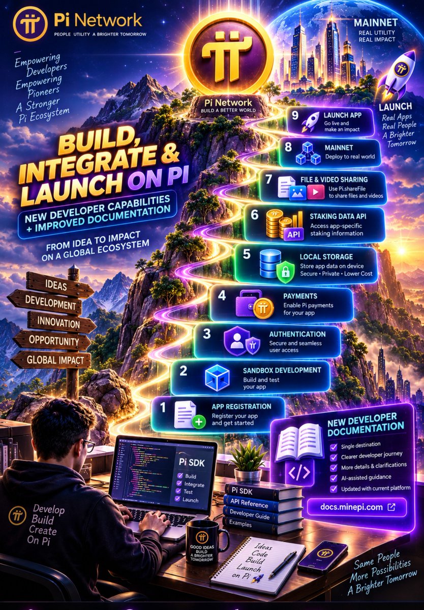 drnicolas_'s tweet photo. 🚀  PI NETWORK — NEW DEVELOPER TOOLS ARE HERE!

🟣 BUILD. INTEGRATE. LAUNCH.

Pi is expanding the tools available to developers building on Pi! 🔥

✨ NEW DEVELOPER CAPABILITIES

💾 LOCAL STORAGE SUPPORT
Whitelisted Pi Browser apps can now store certain data directly on a Pioneer’s device, helping reduce backend infrastructure needs while keeping locally stored data on the device.

📊 STAKING DATA API
Developers can access app-specific effective staking data, taking into account both the amount of Pi staked and the duration-based boost.

📁 FILE & VIDEO SHARING
With Pi.shareFile, developers can enable users to share files, images, and videos directly through their device’s native sharing functionality.

📚 NEW DEVELOPER DOCUMENTATION
Pi has launched a unified developer documentation destination, bringing technical resources together and creating a clearer journey:

GET STARTED → REGISTER → SANDBOX → INTEGRATE → MAINNET → LAUNCH 🚀

🤖 The documentation also includes AI-assisted guidance for authentication and payments integration.

🌐 WHY IT MATTERS

These updates give developers more building blocks while reducing practical barriers to creating and maintaining applications in the Pi ecosystem.

More tools + better documentation = easier development + more utility. 💜

🔥 THE PI ECOSYSTEM IS BUILDING.