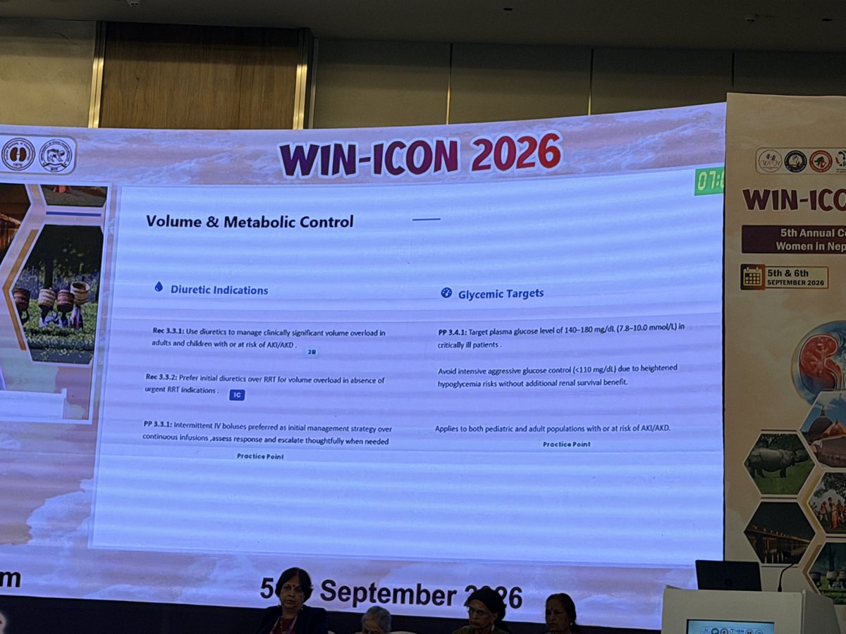 drpriyajohn's tweet photo. KDIGO AKI Update well elucidated by Dr Dibya Singh Shah
at #winicon2026 
✅ AKI is a continuum—not an isolated event.
✅ 4-category nephrotoxin framework
✅  Look beyond creatinine: structural biomarkers can detect kidney stress/injury before a rise in serum creatinine. https://t.co/nOMiQ4ZqUx