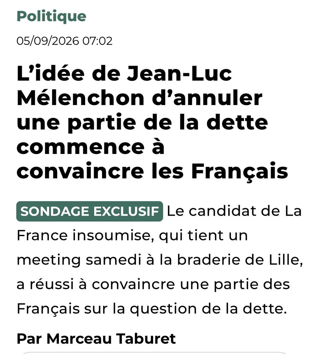 mbompard's tweet photo. Bravo à tous ceux (une majorité!) qui ne se laissent pas influencer par les mensonges sur la dette.

Oui, c’est possible d’annuler/congeler la dette détenue par la BCE.

Oui, c’est nécessaire pour permettre les investissements indispensables notamment face à l’urgence climatique. https://t.co/bprS1Zvy9x