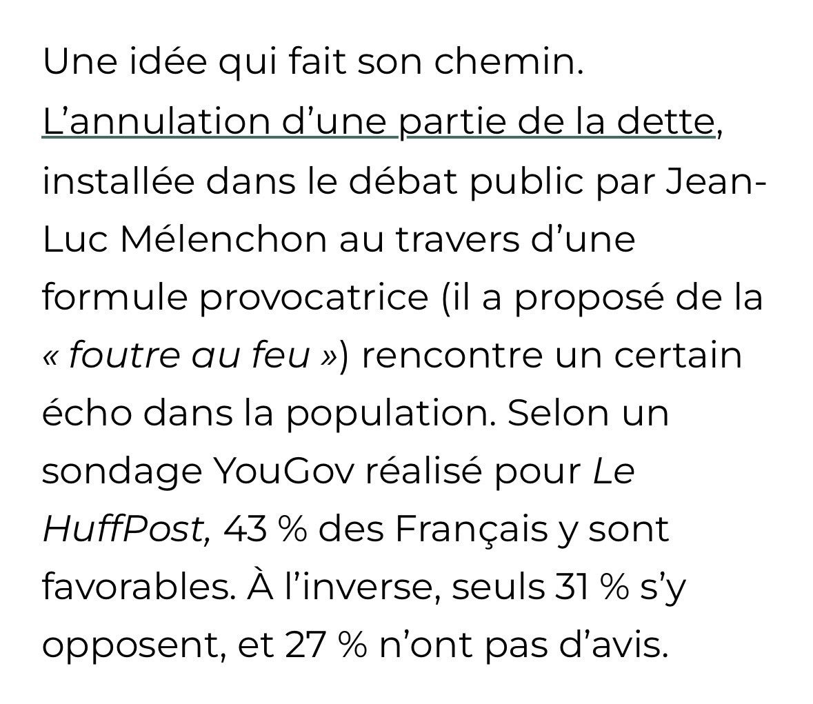 mbompard's tweet photo. Bravo à tous ceux (une majorité!) qui ne se laissent pas influencer par les mensonges sur la dette.

Oui, c’est possible d’annuler/congeler la dette détenue par la BCE.

Oui, c’est nécessaire pour permettre les investissements indispensables notamment face à l’urgence climatique. https://t.co/bprS1Zvy9x