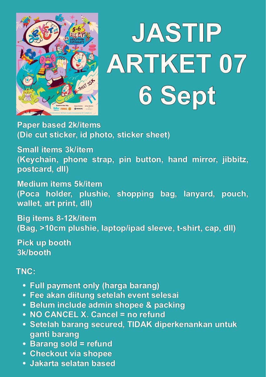 mintzip_'s tweet photo. Open jastip artket 07 ditanggal 6 sept aja yaah. Aku juga rencana mau live di tiktok. Akun tiktok aku rarasengan_ yaah https://t.co/2Q07DbXTBM