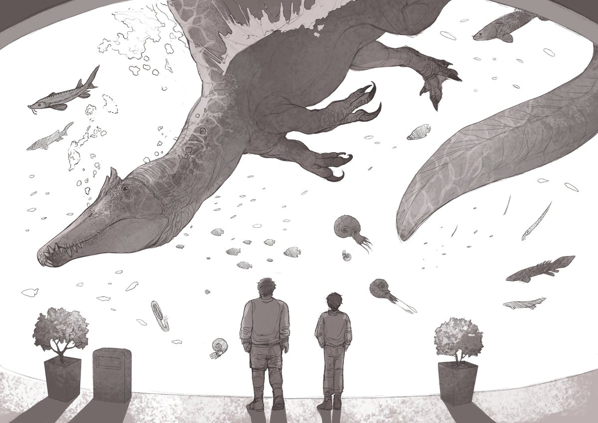 LeglessJr_Lemon's tweet photo. Hello Twitter, I present to you my long, passionate paleo comic/manga project. Chapter 1 is on the way this year!
Drop a follow if you want to see more in the future ~ 👅
Some WIPs and sketches down in the comments.
#paleoart #paleontology #dinosaurs #manga #jurassicpark https://t.co/xjLikzj5bv