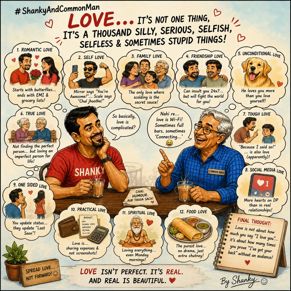 shankar_101's tweet photo. LOVE: The only madness worth keeping.
"Love isn’t butterflies, promises or perfect selfies. It’s choosing someone’s peace over your ego, their freedom over your control &amp; their hand when life gets ugly. Say less. Stay more. 'cos real love doesn’t need an audience" - #Shanky https://t.co/VqZwA7ZodZ