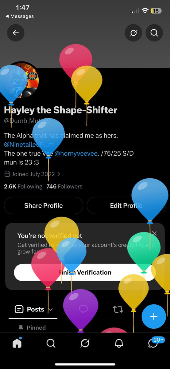 Dumb_Mutt69's tweet photo. My balloooooniessss https://t.co/n4gGppnIbS