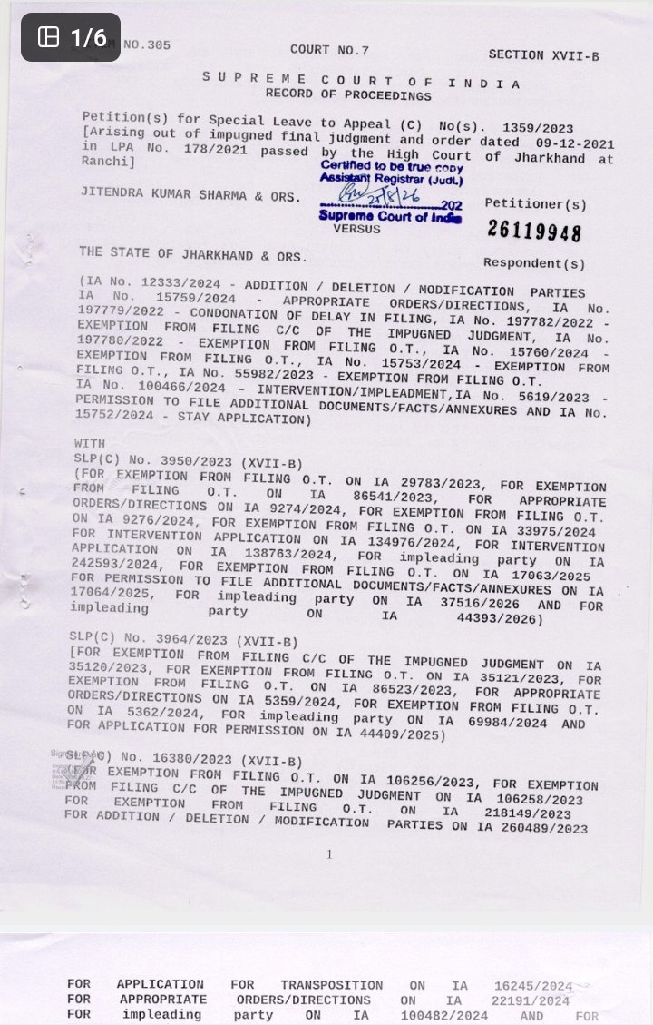 bsen2710's tweet photo. @HemantSorenJMM 
Respected Sir,
 We have endured immense mental and financial distress for 10 years, despite clearing the physical running exams twice.

The Hon'ble Supreme Court explicitly ordered the government to issue joining letters to 437 + 125 candidates within 4 weeks. https://t.co/pB63VMicVA