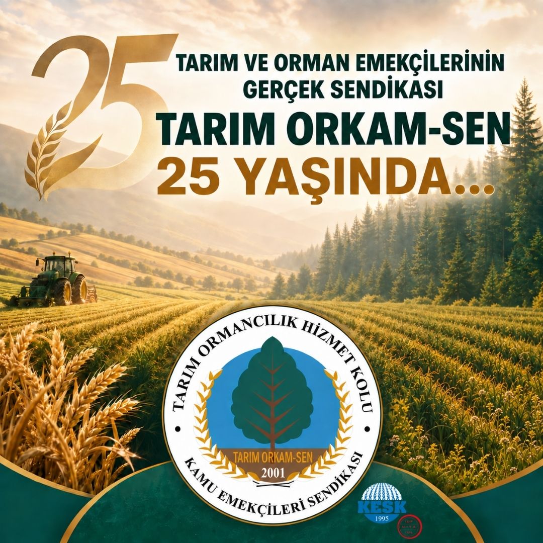 TARIM_ORKAM_SEN's tweet photo. TARIM ORKAM-SEN 25 YAŞINDA!
Kökleri 1980’li yılların sonunda başlayan kamu emekçilerinin sendikalaşma mücadelesine dayanan Tarım Orkam-Sen, Tarım-Sen, Tarım Gıda-Sen ve Orkam-Sen’in mücadele birikiminden doğarak Tarım ve Orman kamu emekçilerinin ortak örgütlü mücadelesini 25 yıldır sürdürüyor. 
Tarım-Sen’le başlayan, Tarım Gıda-Sen’le devam eden ve Orkam-Sen’le birleşerek Tarım Orkam-Sen’e uzanan bu tarih; örgütlenmenin, dayanışmanın ve emekçilerin kendi hakları için söz ve karar sahibi olma iradesinin tarihidir.
25 yıl boyunca demokratik işleyişi, örgütsel bağımsızlığı ve üyelerinin karar süreçlerine katılımını esas alan sendikamız; kamu emekçilerinin hak ve çıkarlarının yanı sıra kadınların eşitlik mücadelesinin, barışın, ekolojik yaşamın korunmasının ve demokratik bir ülke mücadelesinin de yanında yer aldı.
Geçmişten devraldığımız deneyim ve mücadele birikimini geleceğe taşırken; daha eşit, özgür, demokratik ve güvenceli bir yaşamı birlikte kurma sorumluluğuyla mücadelemizi sürdüreceğiz.
Bu yolculuğa emeği, sözü ve mücadelesiyle katkı sunan tüm üyelerimize ve yol arkadaşlarımıza teşekkür ediyoruz.
Tarım Orkam-Sen 25 yaşında!
Birlikte biriktirdik, birlikte geleceğe taşıyoruz!