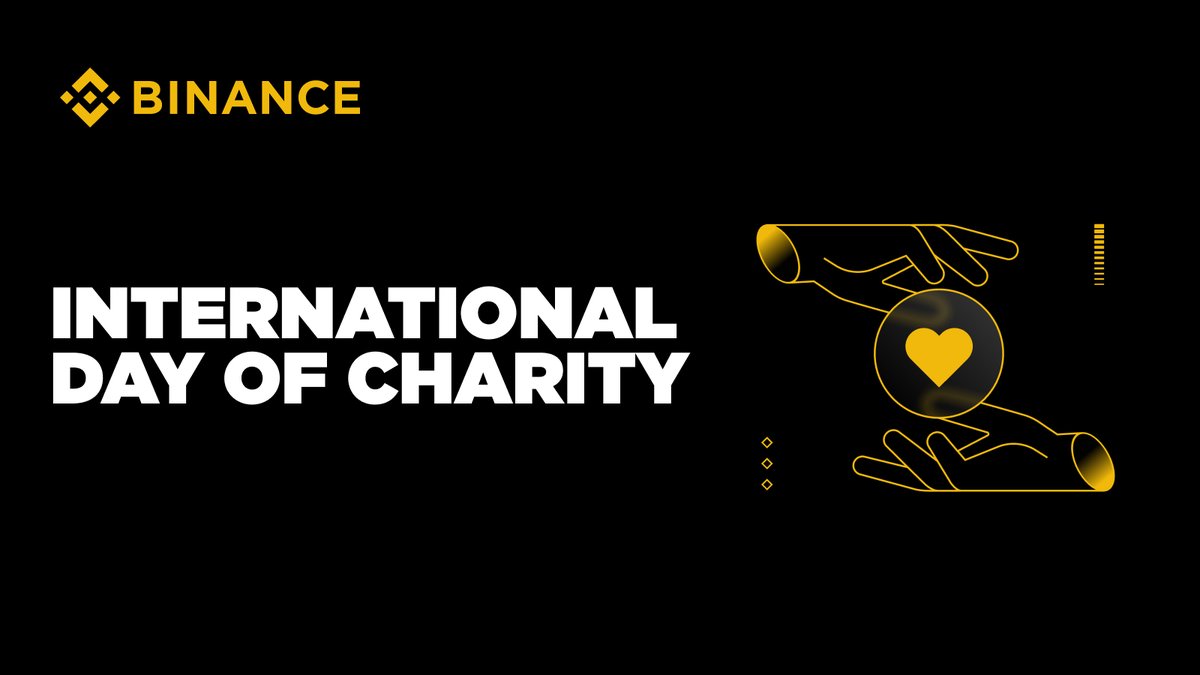 binance's tweet photo. Today is a reminder that even the smallest act of kindness can make a difference. 💛

Happy International Day of Charity. https://t.co/oDrtYGMnzZ