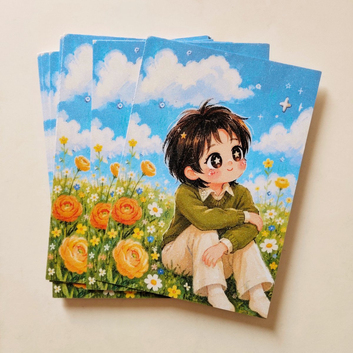 kyungmintschoco's tweet photo. Freebies for purchasing Renjun's physical album 🍃🤍

— A6 printed glitter https://t.co/NE3cRXfQBQ