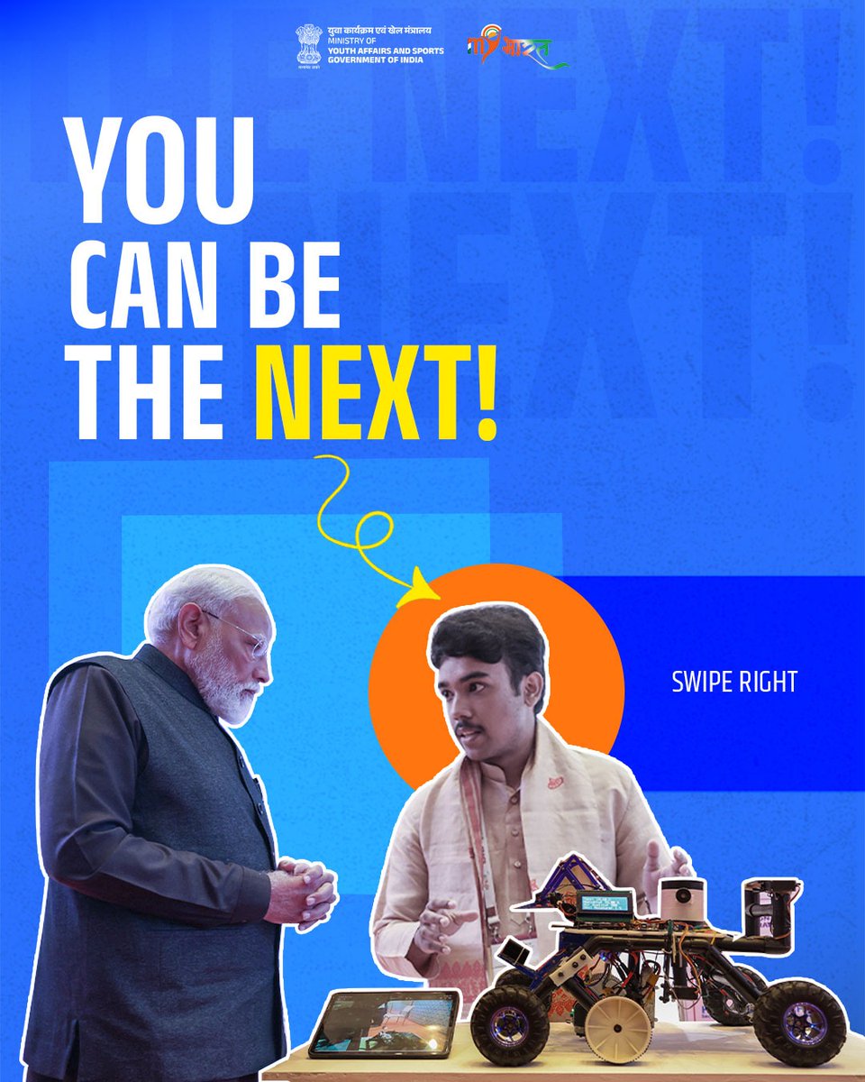 MYBharatHQ's tweet photo. They had a vision. They made it happen. You could be next. 

Have an idea for India’s future? #VBYLD2027 is your chance to bring it forward &amp; take your vision to the national stage — with an opportunity to present before Hon’ble PM Modi.

👉 https://t.co/W00rRhMv0c

#MYBharat https://t.co/tcFWjPqJCN