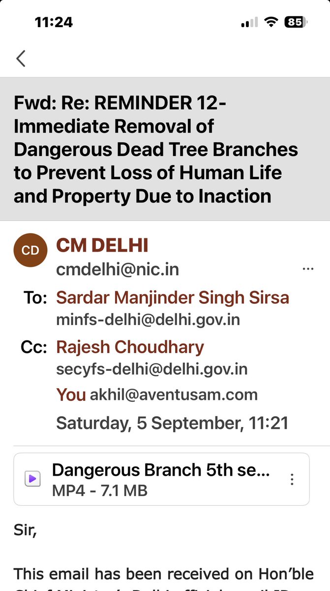 mathurakhil2212's tweet photo. Read Subject and 12th time Autoforward Mail from ministry. @cmodelhi @gupta_rekha @mssirsa https://t.co/zFbS4mfb8N